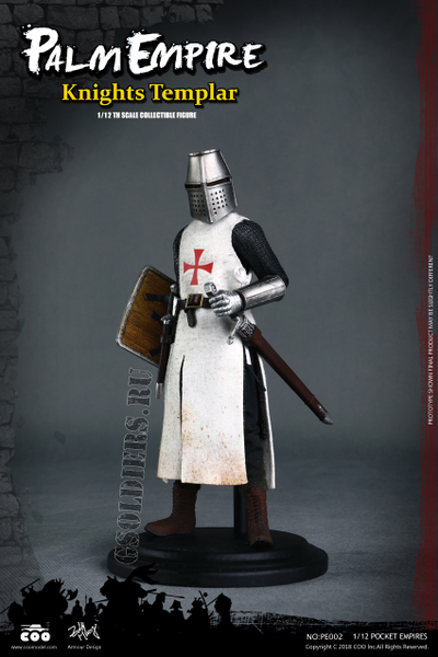 Тамплиер - Коллекционная фигурка 1/12 POCKET EMPIRES - TEMPLAR KNIGHT (PE002) - COOMODEL