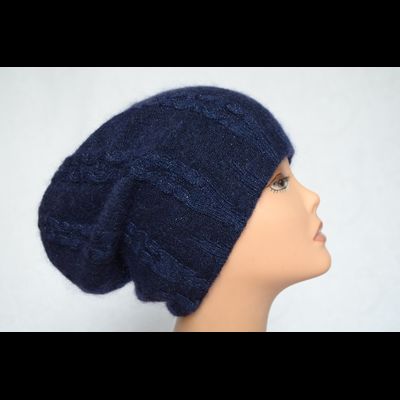 Берет синий из шерсти и мохера Vizio Италия 5294