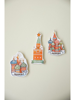 Комплект ёлочных игрушек "Москва Златоглавая"