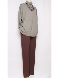 Брюки "Прямые" трикотажные капучино р.48,52