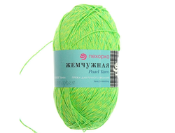 Пехорка Жемчужная  Характеристика пряжи Жемчужная  Состав: 50% хлопок, 50% вискоза.  Вес мотка: 100 г.  Длина нити в мотке: 425 м.Экзотика