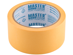 Лента малярная золотистая, рисовая бумага, термостойк. до 120°C, УФ-стойкость до 30 дней, 48 мм х 25 м MASTER COLOR 30-6124
