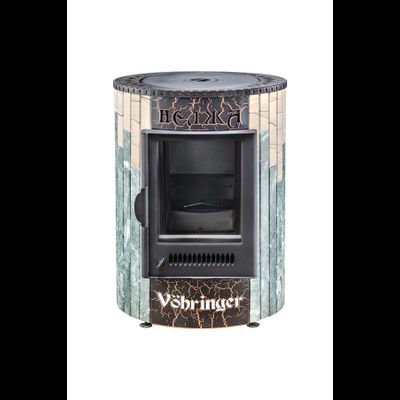 Печь отопительно-варочная Нелжа Змеевик Окаменевшее дерево