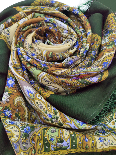 Павловопосадский платок Дикий мёд 1712-10