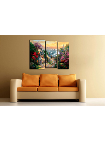 Модульная картина &quot;Старинный город&quot;