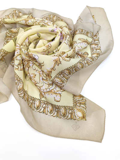 Павловопосадский платок  Пармские фиалки 1382-3