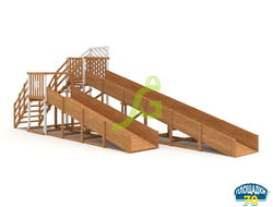 Зимняя горка "IgraGrad Snow Fox", скат 8+5 м мод.3 Томск