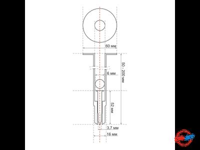 Тарельчатый дюбель с гвоздем для монтажа теплоизоляции GNINR-200-6-IP