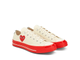 Кеды Converse Comme des Garcons Play белые низкие с красной подошвой