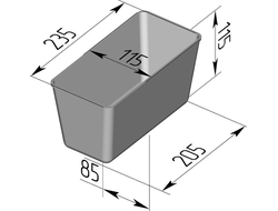 Хлебная форма Л6 (235 х 115 х 115 мм)