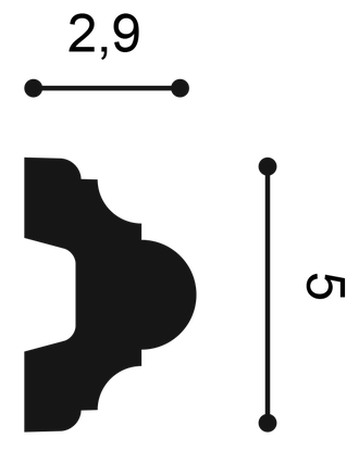 Молдинг P4020 - 5*2,9*200см