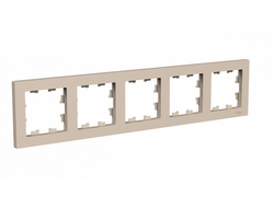 Рамка 5-постов, песочный, серия AtlasDesign