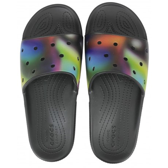 CROCS CLASSIC SLIDE TIE-DYE GRAPHICS ЧЕРНЫЕ