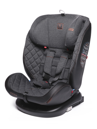 Автокресло Baby Care Shelter 0-36кг, IsoFix, поворотная база 360, Eco Black / Grey Cotton