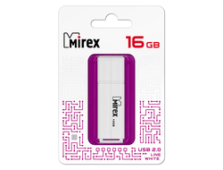 флешка Mirex USB 16GB LINE белая