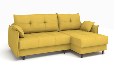 ДВУСПАЛЬНЫЙ РАСКЛАДНОЙ ПРУЖИННЫЙ ДИВАН-КРОВАТЬ КАРОЛИНА С НОЖКАМИ, УГЛОВОЙ, СО СПАЛЬНЫМ МЕСТОМ И МЕХАНИЗМОМ ПАНТОГРАФ, С ПОДУШКАМИ