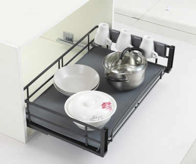 DARK LINE Корзина выдвижная 60 с доводчиком, черный