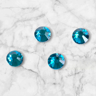 Стразы термоклеевые, цвет голубой, размер SS16 (3,8 - 4,0 мм), 1440 шт