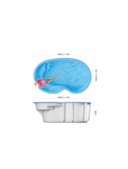 Композитный бассейн 4 х 2,5 х 1,3 "Барселонет" Franmer