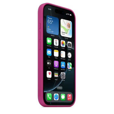 Чехол Silicone Case с MagSafe iPhone 16 Pro (Fuchsia)