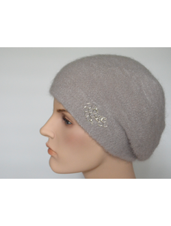 Мохеровый вязаный женский берет Vizio Италия 6945 B фото