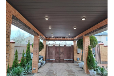 Кирпичный навес для авто