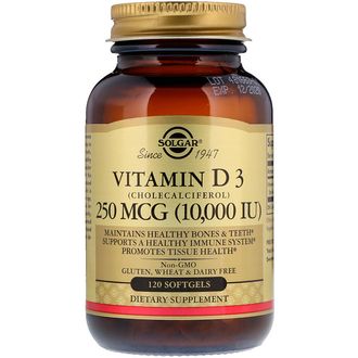 (Solgar) Vitamin D3 10,000 IU - (120 капс)