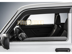 Дефлекторы окон, AutoFlex, для Lada Niva 3d 1978-2021, литьевой поликарбонат, 2 шт.