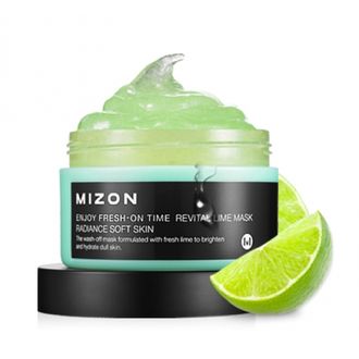 Маска увлажняющая с экстрактом лайма  REVITAL LIME MASK Mizon 100мл