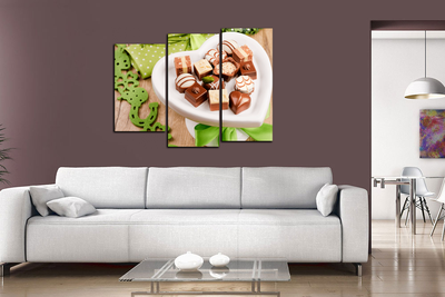 Модульная картина "Конфеты в вазе"