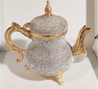 Заварочный чайник со стразами золотой Турция арт.178