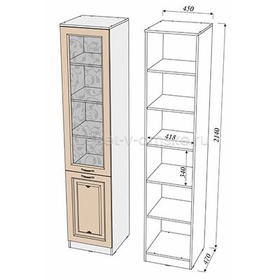 Пенал-витрина Молли