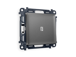 Выключатель 1-кл с подсветкой 5600K Антрацит серый - Ambrella Volt - ALFA