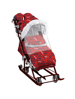 Санки-коляска NIKA «Ника Детям 7-8SK» (арт. НД7-8SК) красный