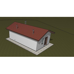 Одноэтажная баня с комнатой отдыха 38м² (S99)