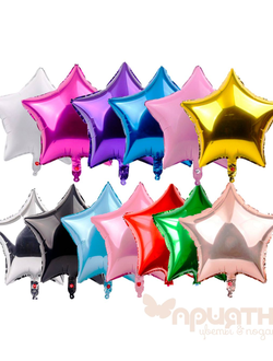 Воздушные шары для праздника фольгированные звезда микс