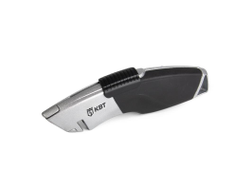 Нож строительный монтажный НСМ-11 серия ПРОФИ с двухсторонним трапециевидным лезвием