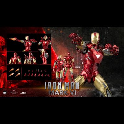 Железный Человек (Iron Man) - Коллекционная фигурка 1/12 SCALE The Infinity Saga DLX Iron Man Mark 6 (3Z05000C0) - Threezero