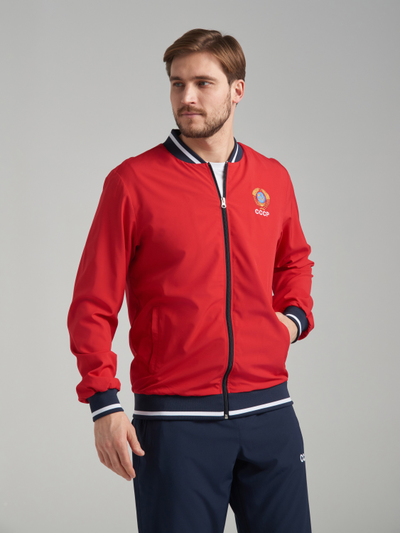 Спортивный костюм мужской СССР 15SKM-1743 (темно-синий и красный)