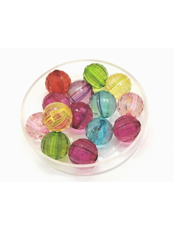 Бусины пластиковые фигурные, 10 мм рондель микс