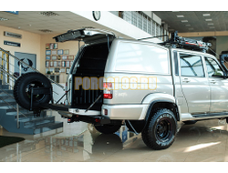 Задний силовой бампер серии Трофи УАЗ Пикап 2008- (03.418.03)