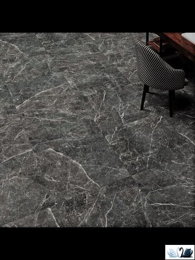 Керамогранит Гранитея Пайер Черный 60 х 60 см матовый мрамор