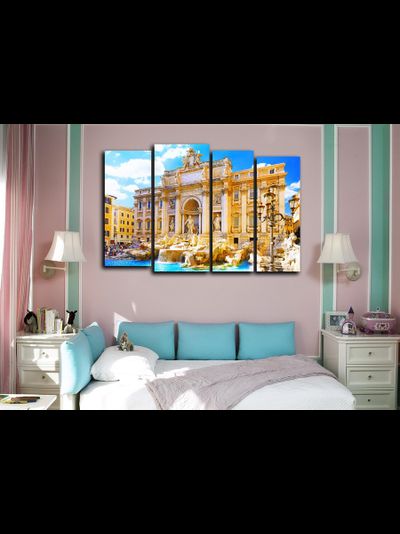 Модульная картина "Фонтан треви"