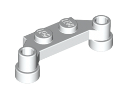 Plate, Modified 1 x 4 Offset, White (4590 / 4118732 / 459001 / 6164280 / 6302649)