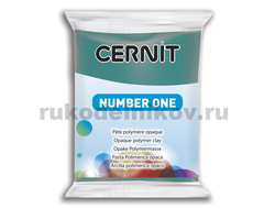 полимерная глина Cernit Number One, цвет-fir green 662 (еловый), вес-56 грамм
