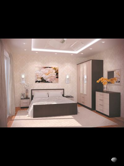 Гармония КР 601 (1600мм) кровать двуспальная Венге/Белфорт (с настилом)