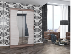 ЛДСП Шкаф-купе ЭЛЕГАНТ 6 Ясень Шимо темный-светлый