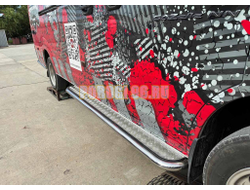 Цельнометаллическая, длин. база. Порог с накладн. листом (пассажирская сторона) Папа Тюнинг d53 для ГАЗель Next NN 2021-