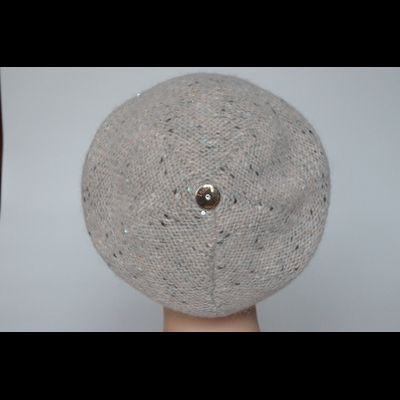 Лиловый меланжевый берет и шарф Vizio Италия 6926