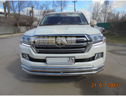 Защита переднего бампера тройная d60/60/42 для Toyota Land Cruiser 200 2015-2018